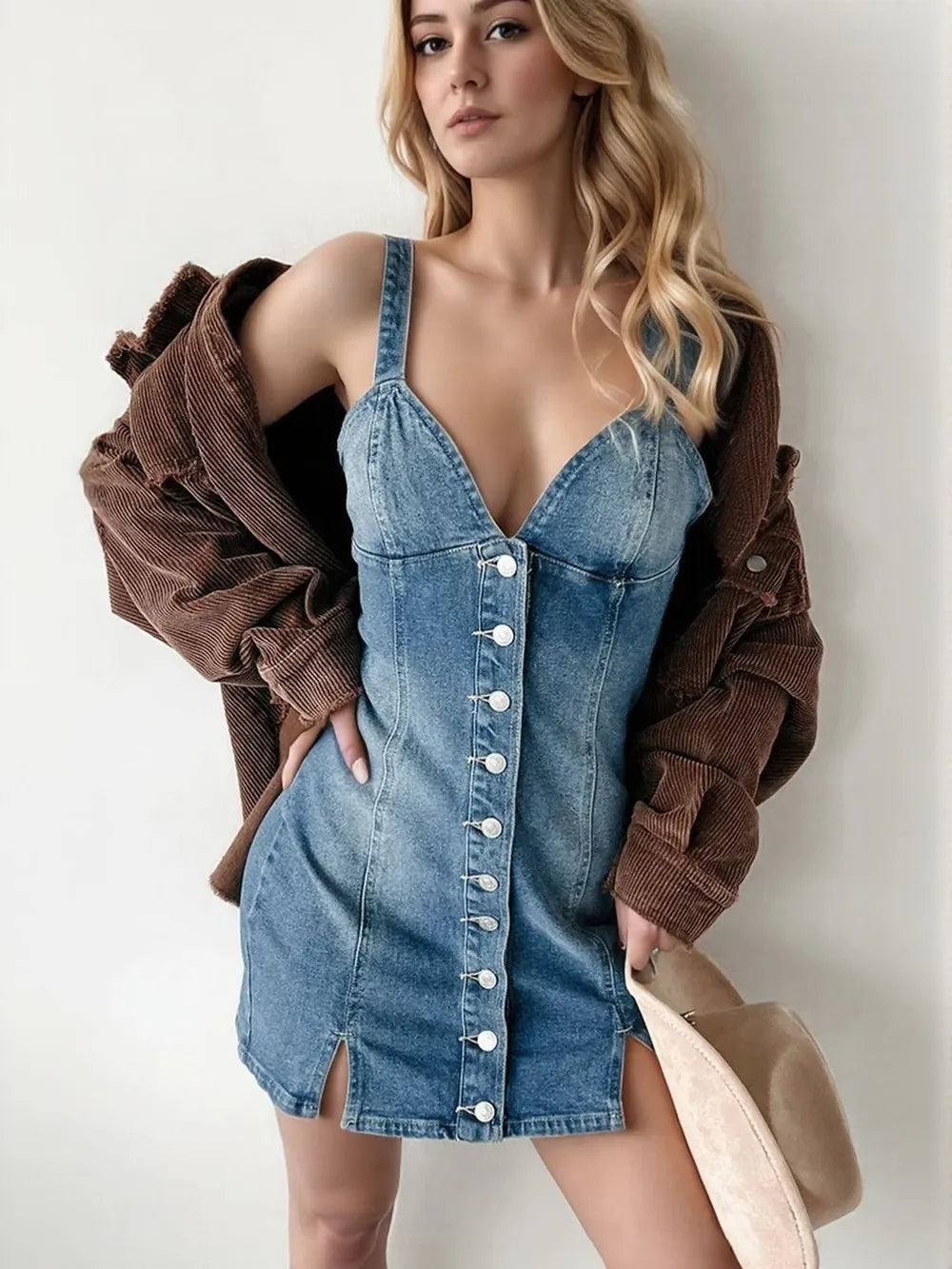 Denim Dresses & Skirts