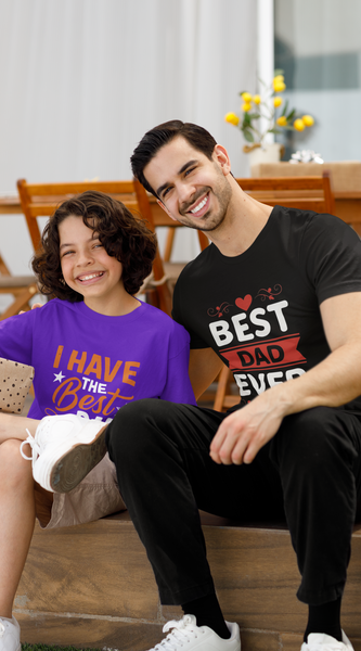 Best Dad Ever with Heart – Father's Day T-Shirt