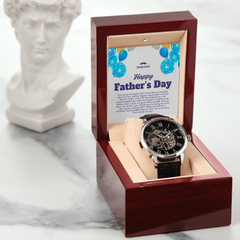 Luxury Skeleton Dial Men's Automatic Watch – Perfect Father's Day Gift