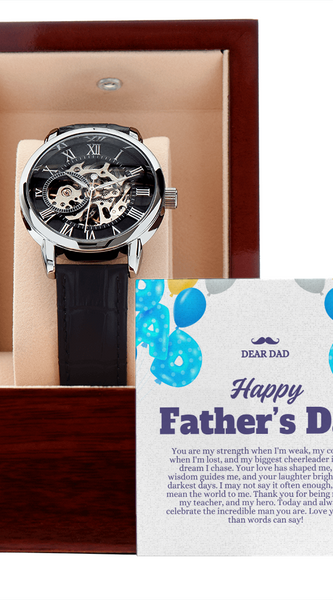 Luxury Skeleton Dial Men's Automatic Watch – Perfect Father's Day Gift
