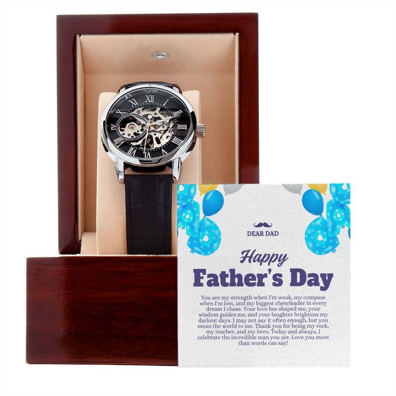 Luxury Skeleton Dial Men's Automatic Watch – Perfect Father's Day Gift