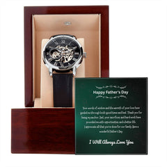 Luxury Skeleton Men’s Watch – I Will Always Love You, Dad Edition