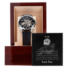 Luxury Automatic Skeleton Watch – To My Super Dad Gift Set