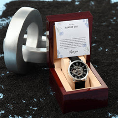 Luxury Skeleton Dial Watch – To My Lovely Dad Gift Set