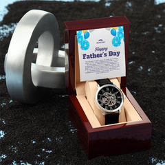 Luxury Skeleton Dial Men's Automatic Watch – Perfect Father's Day Gift