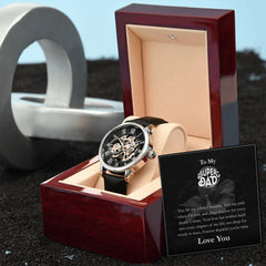 Luxury Automatic Skeleton Watch – To My Super Dad Gift Set