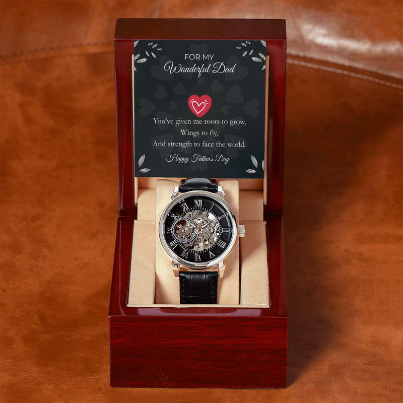 Luxury Skeleton Automatic Watch – Gift for My Wonderful Dad