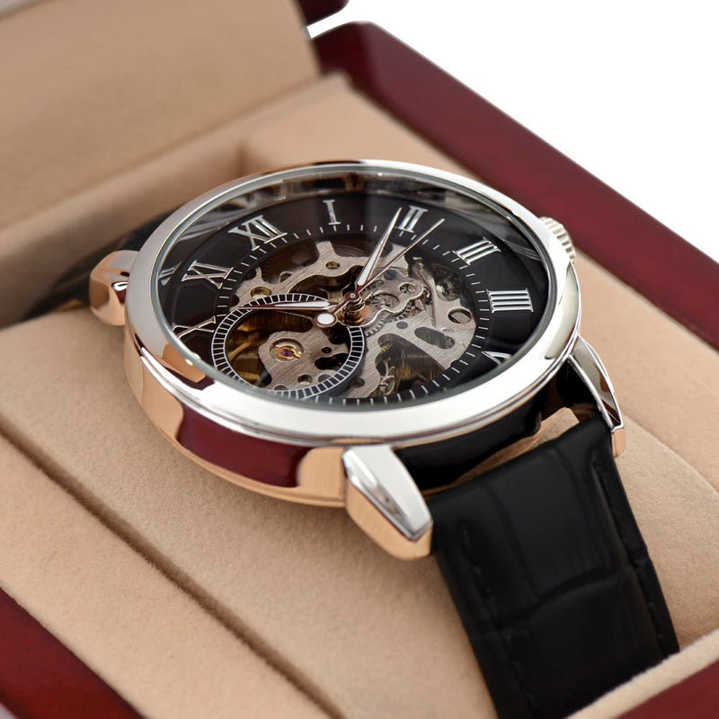 Luxury Skeleton Dial Men's Automatic Watch – Perfect Father's Day Gift