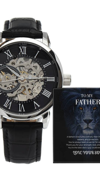 Skeleton Dial Men’s Watch – To My Brave Dad Special Edition
