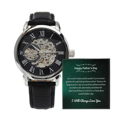 Luxury Skeleton Men’s Watch – I Will Always Love You, Dad Edition