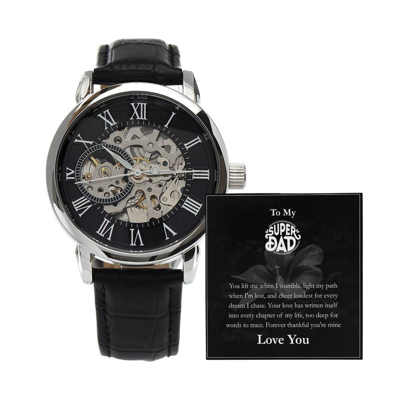 Luxury Automatic Skeleton Watch – To My Super Dad Gift Set