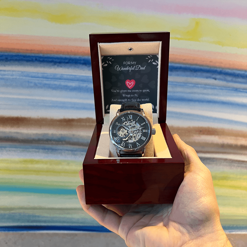 Luxury Skeleton Automatic Watch – Gift for My Wonderful Dad