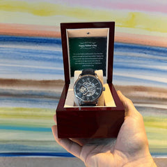 Luxury Skeleton Men’s Watch – I Will Always Love You, Dad Edition