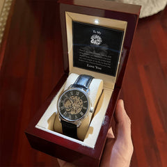 Luxury Automatic Skeleton Watch – To My Super Dad Gift Set