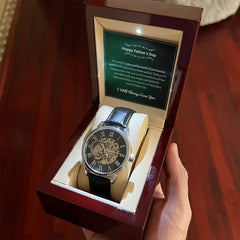 Luxury Skeleton Men’s Watch – I Will Always Love You, Dad Edition