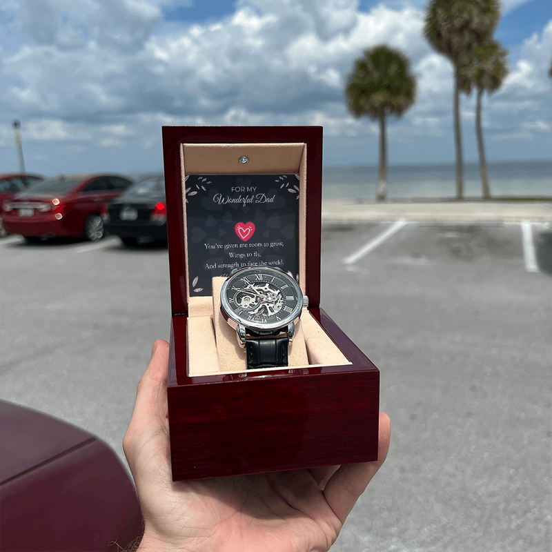 Luxury Skeleton Automatic Watch – Gift for My Wonderful Dad