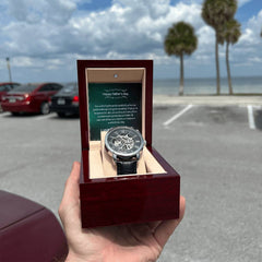 Luxury Skeleton Men’s Watch – I Will Always Love You, Dad Edition