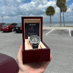 Luxury Skeleton Automatic Watch – I Love You Dad Gift Set