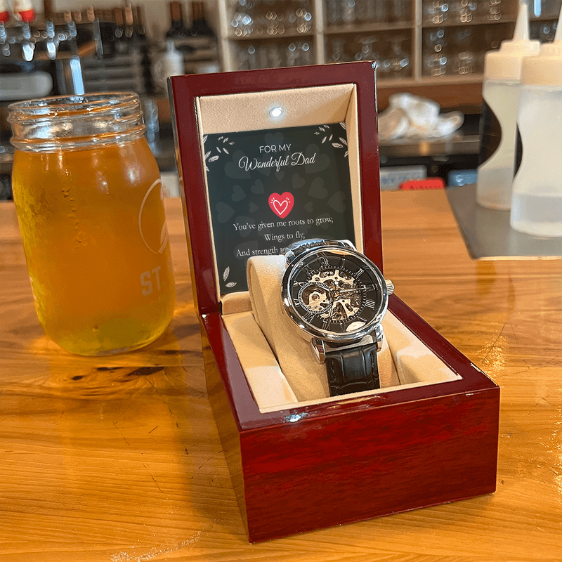 Luxury Skeleton Automatic Watch – Gift for My Wonderful Dad