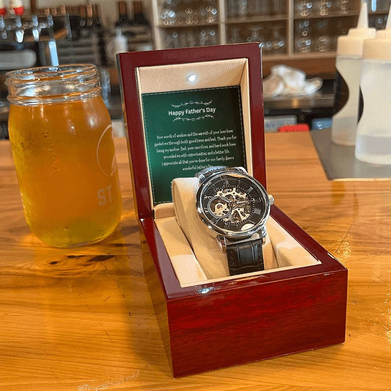 Luxury Skeleton Men’s Watch – I Will Always Love You, Dad Edition