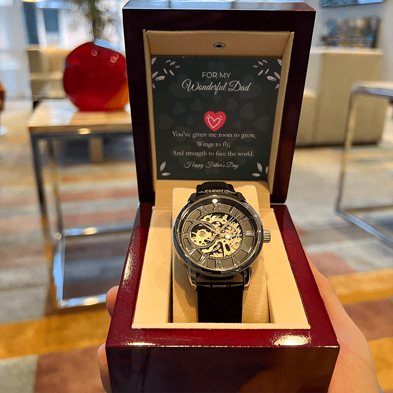 Luxury Skeleton Automatic Watch – Gift for My Wonderful Dad