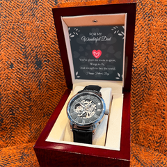 Luxury Skeleton Automatic Watch – Gift for My Wonderful Dad