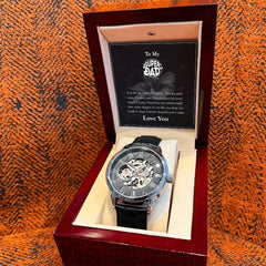 Luxury Automatic Skeleton Watch – To My Super Dad Gift Set