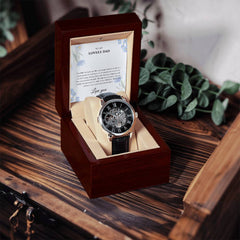 Luxury Skeleton Dial Watch – To My Lovely Dad Gift Set