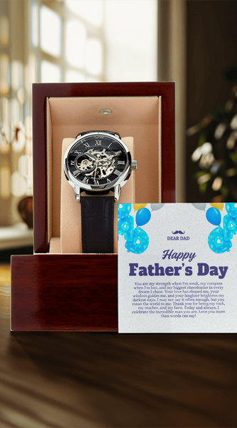Luxury Skeleton Dial Men's Automatic Watch – Perfect Father's Day Gift