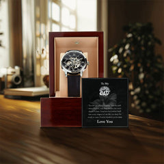 Luxury Automatic Skeleton Watch – To My Super Dad Gift Set