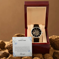 Luxury Skeleton Dial Watch – To My Lovely Dad Gift Set