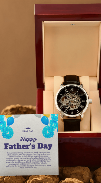 Luxury Skeleton Dial Men's Automatic Watch – Perfect Father's Day Gift