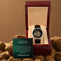 Luxury Skeleton Men’s Watch – I Will Always Love You, Dad Edition