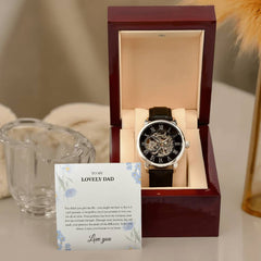 Luxury Skeleton Dial Watch – To My Lovely Dad Gift Set