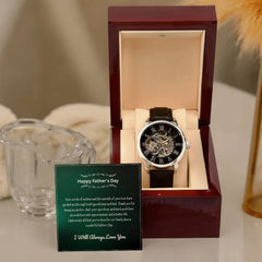 Luxury Skeleton Men’s Watch – I Will Always Love You, Dad Edition