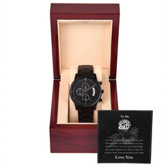 Black Chronograph Watch – To My Super Dad Gift Set