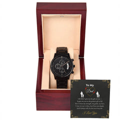 Black Chronograph Watch – I Love You Dad Keepsake