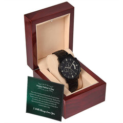 Black Chronograph Watch – Happy Father’s Day Gift Set