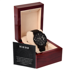 Black Chronograph Watch – Dear Daddy Edition