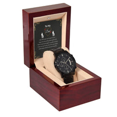 Black Chronograph Watch – I Love You Dad Keepsake