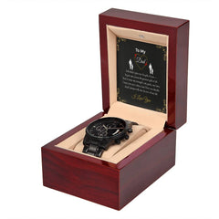 Black Chronograph Watch – I Love You Dad Keepsake