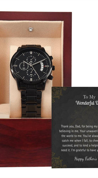 Luxury Black Watch – For My Wonderful Dad Edition