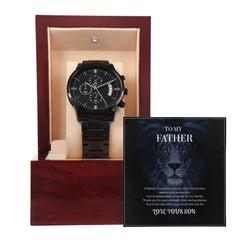 Men’s Chronograph Watch – To My Brave Dad Gift Set