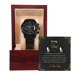 Black Chronograph Watch – I Love You Dad Keepsake