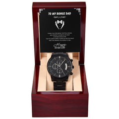 Black Chronograph Watch – To My Bonus Dad Gift Edition