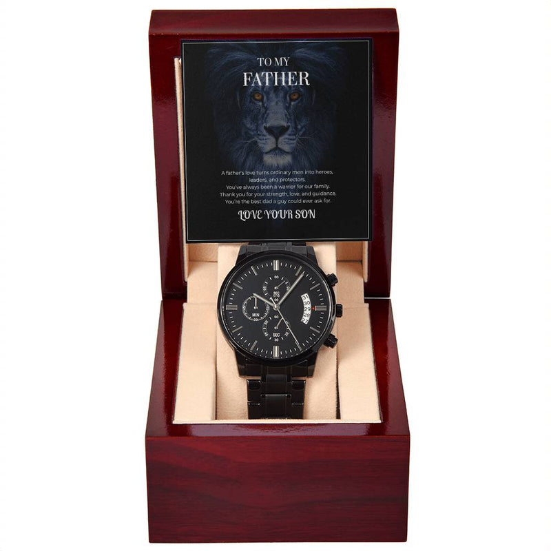 Men’s Chronograph Watch – To My Brave Dad Gift Set