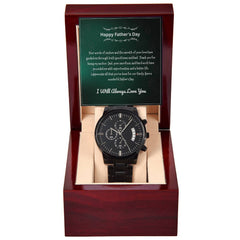 Black Chronograph Watch – Happy Father’s Day Gift Set