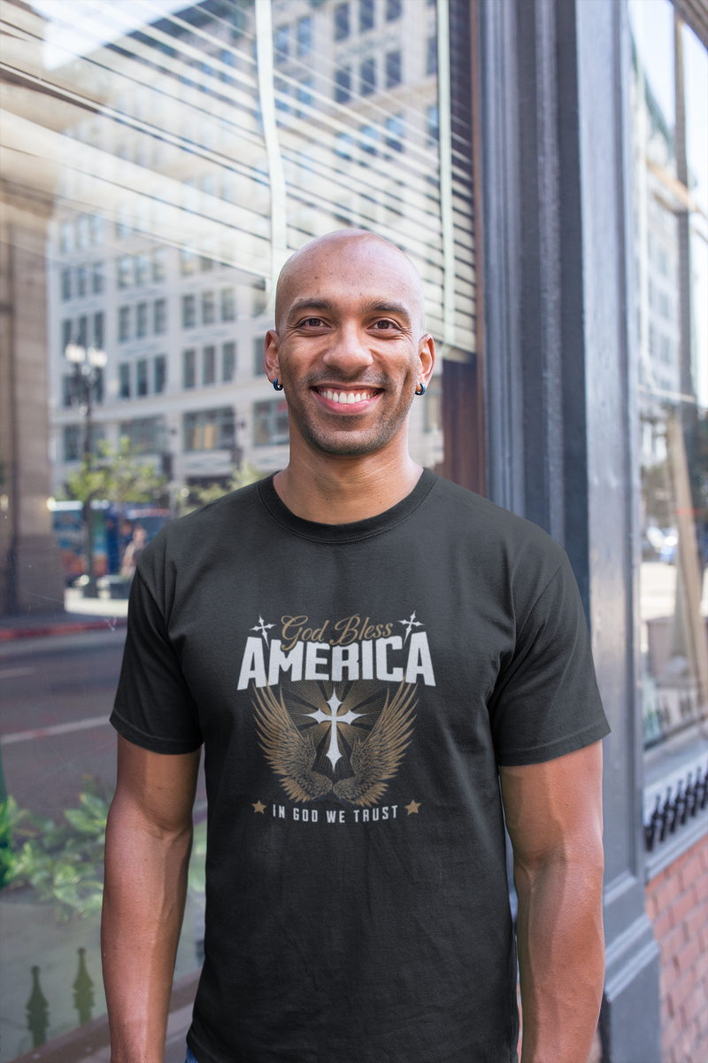 God Bless America T-Shirt – In God We Trust Patriotic USA Tee