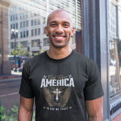 God Bless America T-Shirt – In God We Trust Patriotic USA Tee