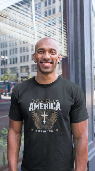 God Bless America T-Shirt – In God We Trust Patriotic USA Tee